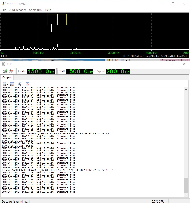 using cw decoder with signal link