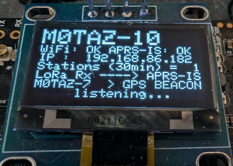 LoRa APRS fun on 439 MHz – M0TAZ